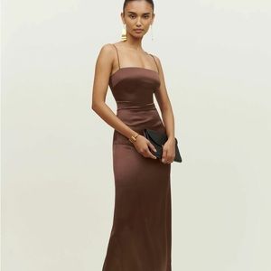 Reformation Frankie Dress NWT in Cafe! Size 10!